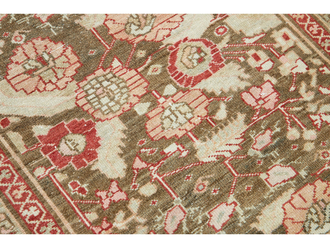 Antique Heriz Wool Runner 3 X 17