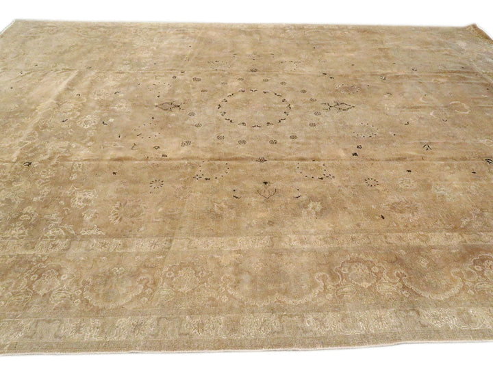 Antique Tabriz Wool Rug 12 X 16