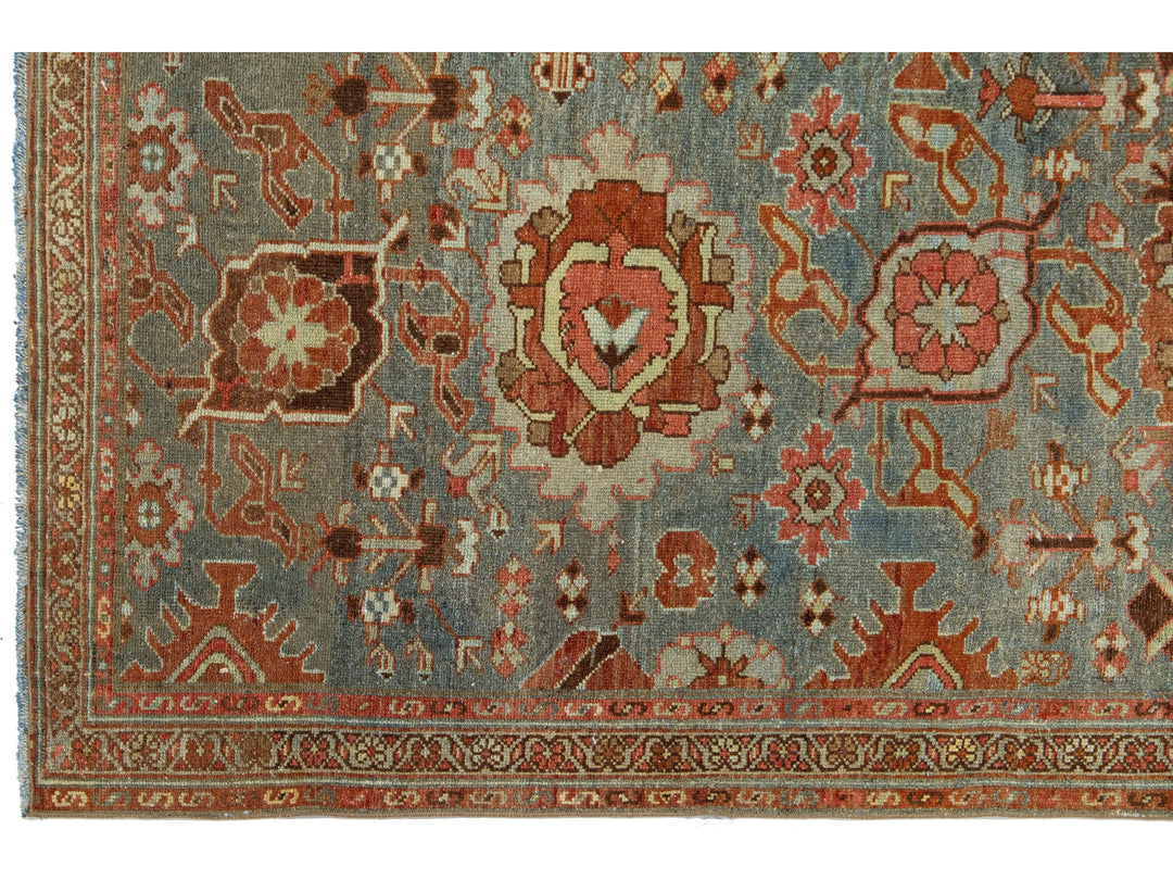 Antique Heriz Wool Runner 3 X 14