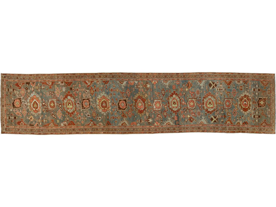 Antique Heriz Wool Runner 3 X 14