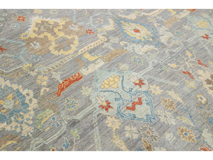 Modern Sultanabad Wool Rug 15 X 17