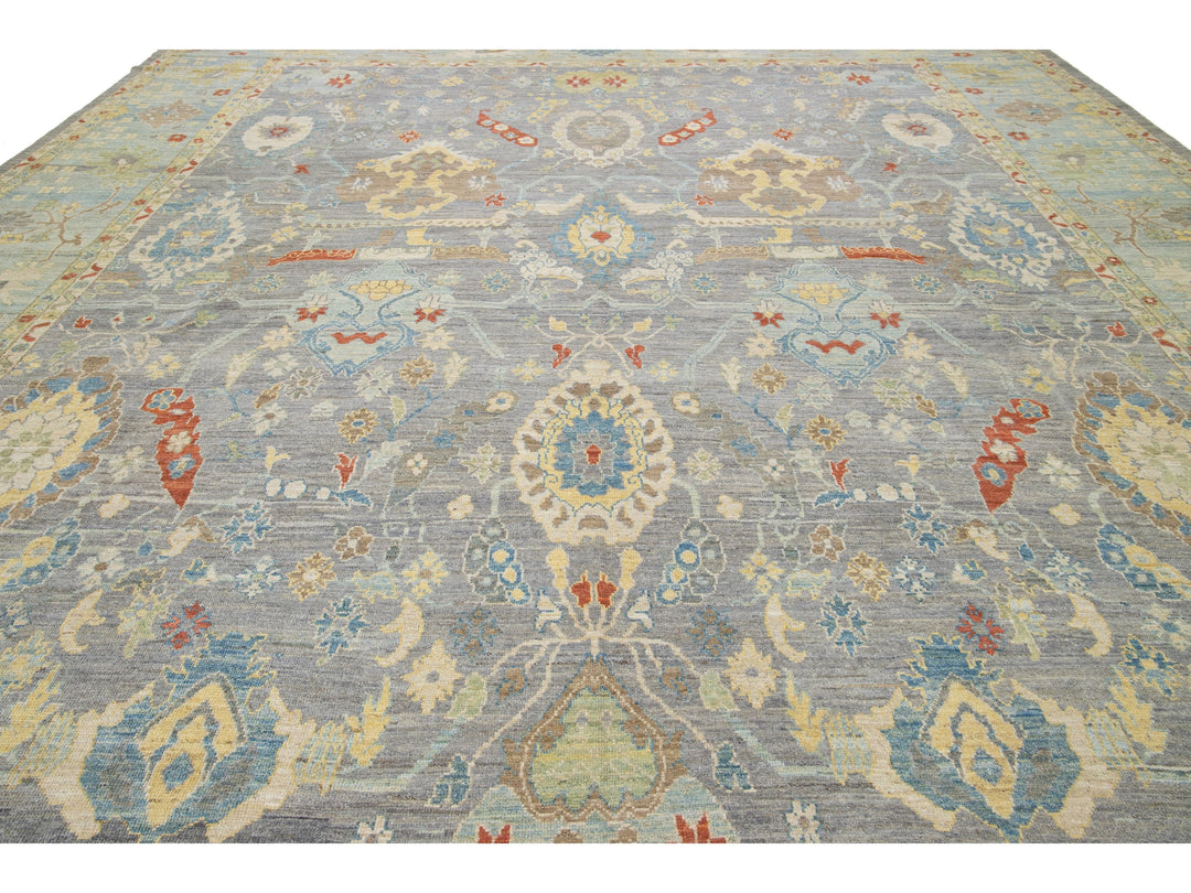 Modern Sultanabad Wool Rug 15 X 17