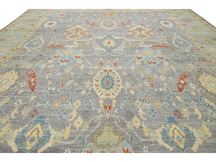 Modern Sultanabad Wool Rug 15 X 17