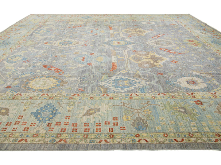 Modern Sultanabad Wool Rug 15 X 17