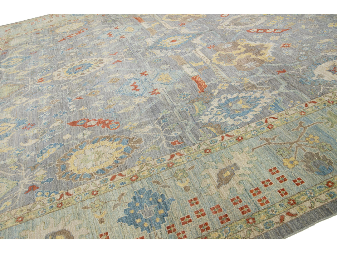 Modern Sultanabad Wool Rug 15 X 17