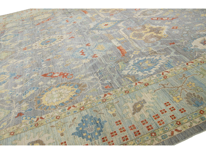 Modern Sultanabad Wool Rug 15 X 17