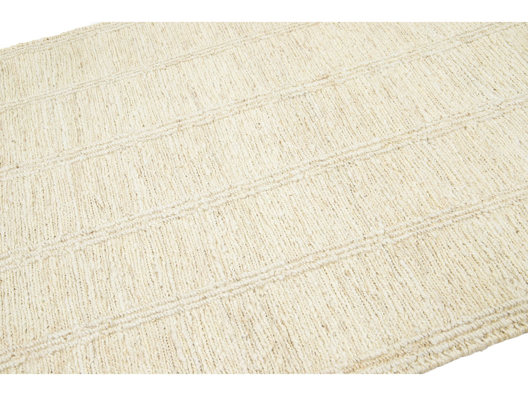 Modern Soumak Natural Jute Rug 5 X 8