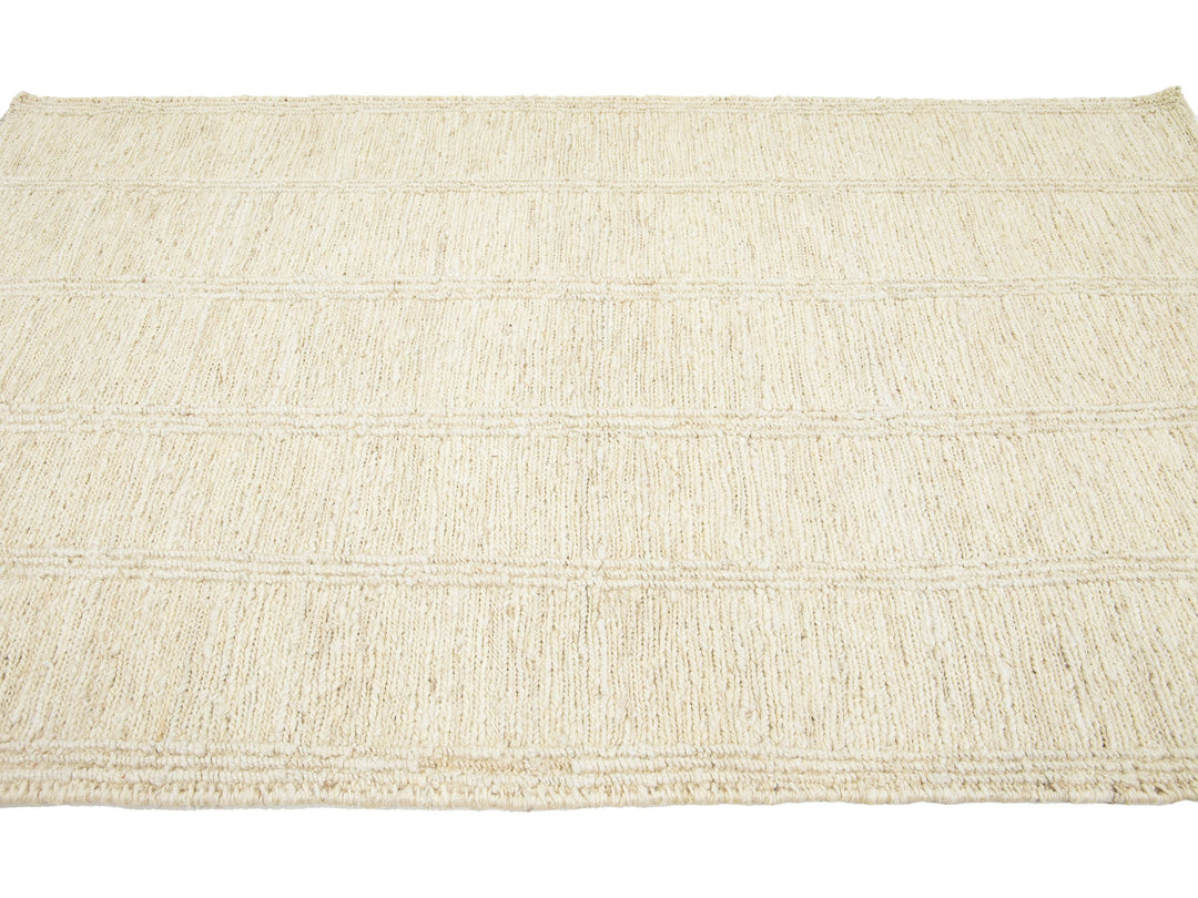 Modern Soumak Natural Jute Rug 5 X 8