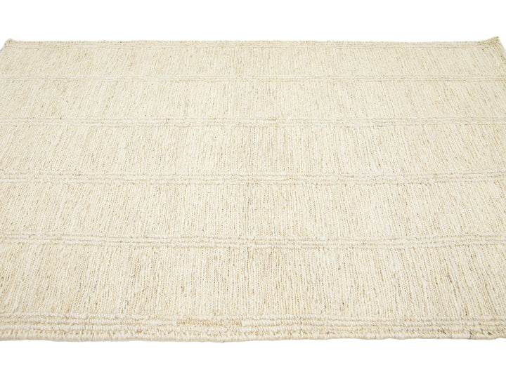 Modern Soumak Natural Jute Rug 5 X 8