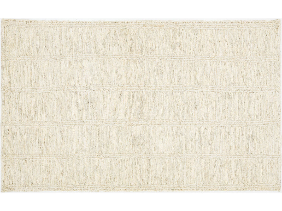 Modern Soumak Natural Jute Rug 5 X 8