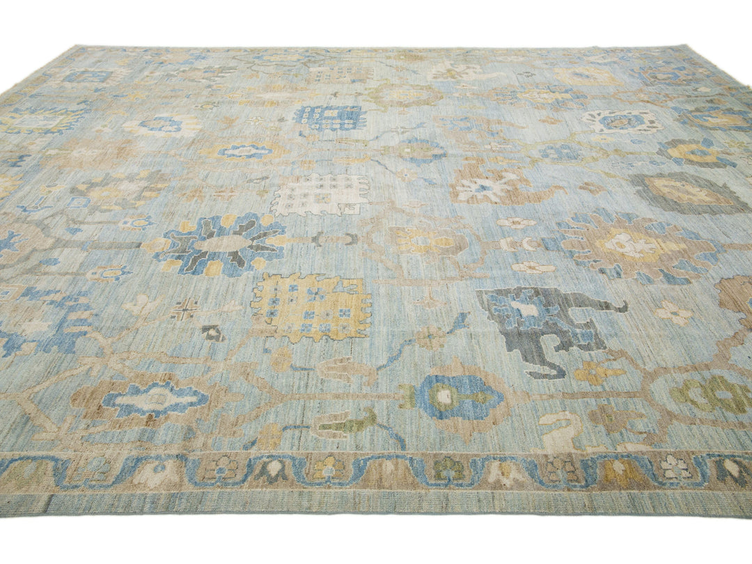 Modern Sultanabad Wool Rug 12 X 16
