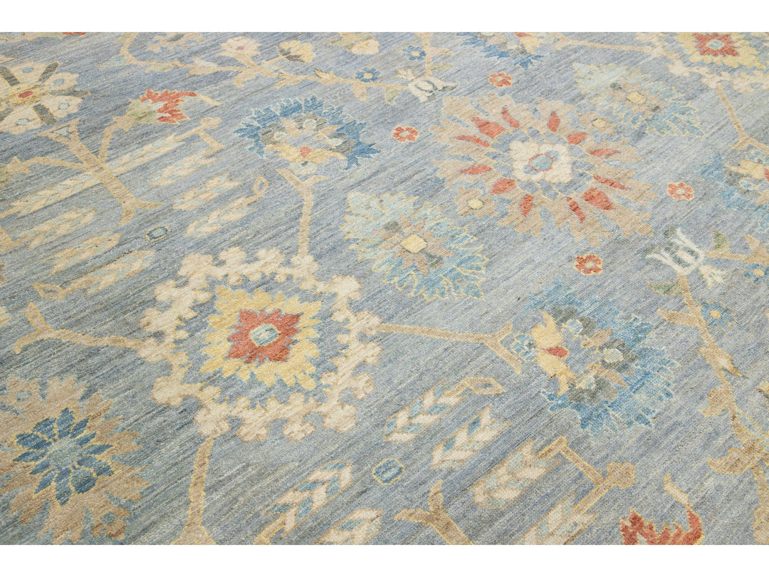 Modern Sultanabad Wool Rug 13 X 17