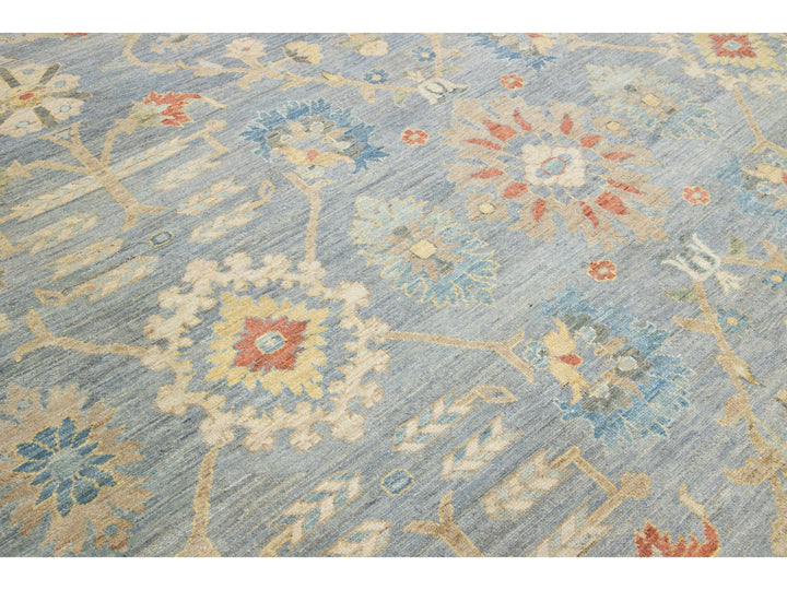Modern Sultanabad Wool Rug 13 X 17