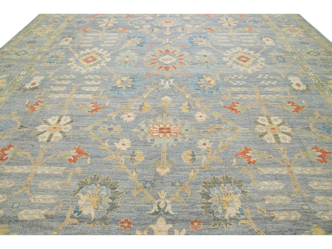 Modern Sultanabad Wool Rug 13 X 17