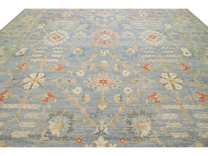 Modern Sultanabad Wool Rug 13 X 17