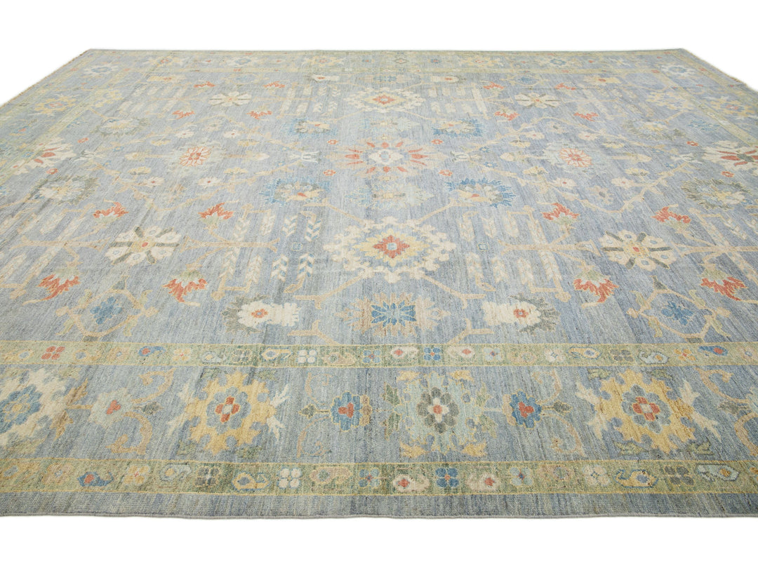 Modern Sultanabad Wool Rug 13 X 17