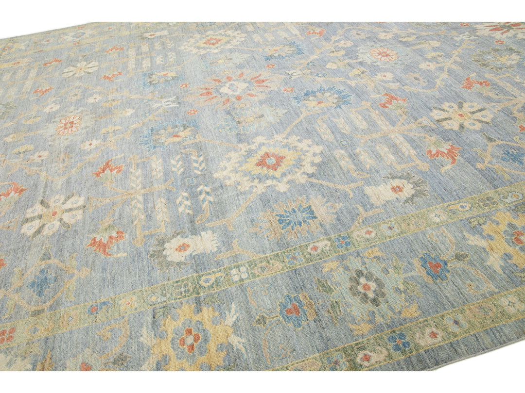 Modern Sultanabad Wool Rug 13 X 17