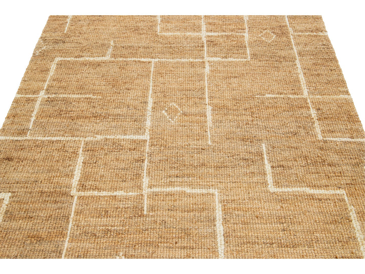 Modern Soumak Natural Jute Rug 5 X 8