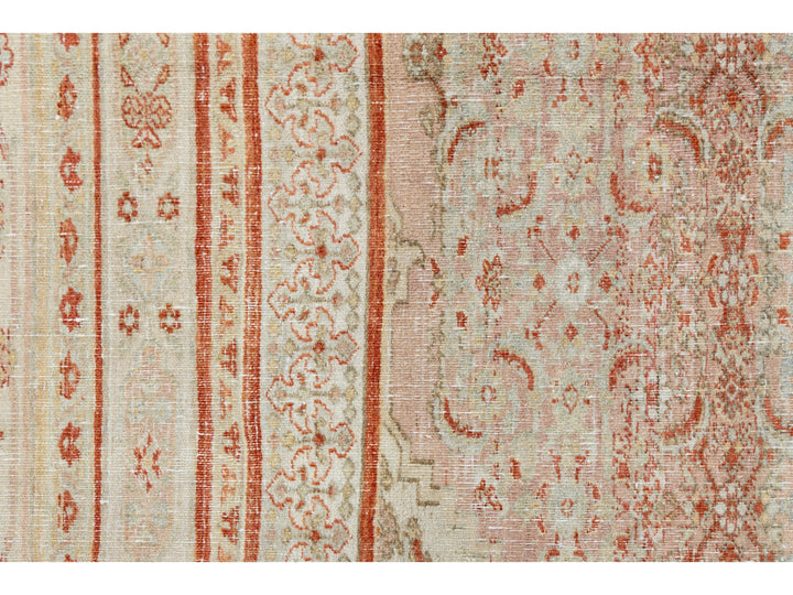 Antique Tabriz Wool Rug 12 X 13