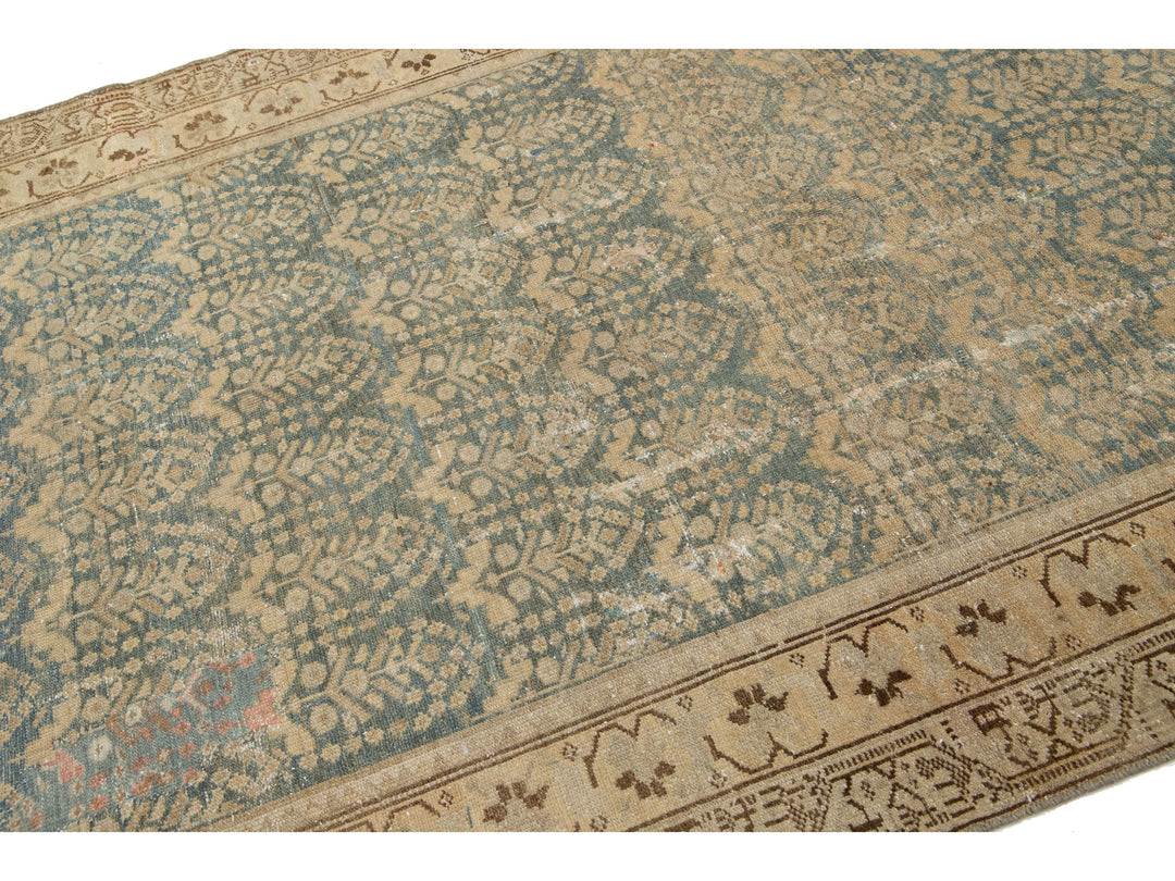 Antique Malayer Wool Wide Runner 5 X 12