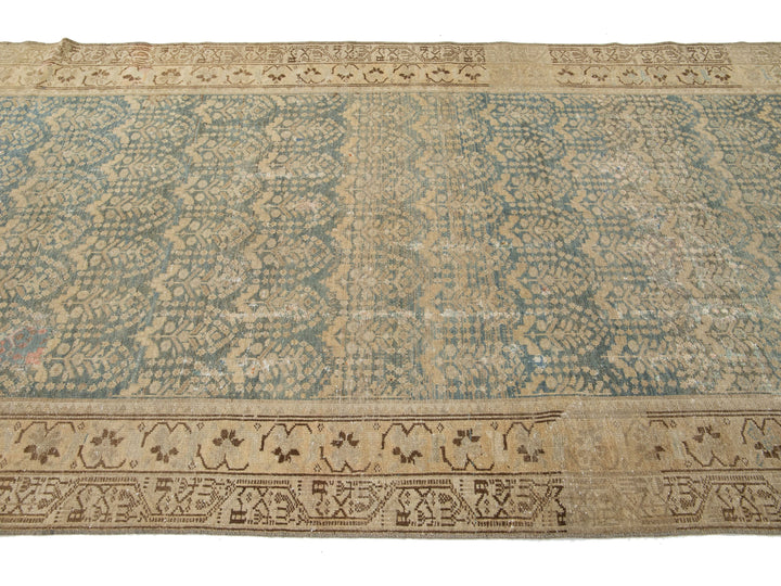 Antique Malayer Wool Wide Runner 5 X 12