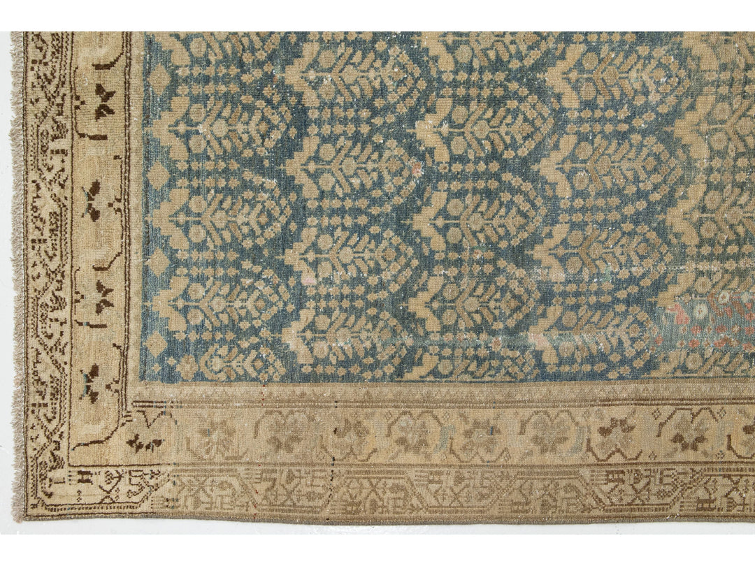 Antique Malayer Wool Wide Runner 5 X 12