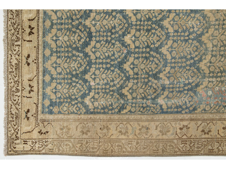 Antique Malayer Wool Wide Runner 5 X 12