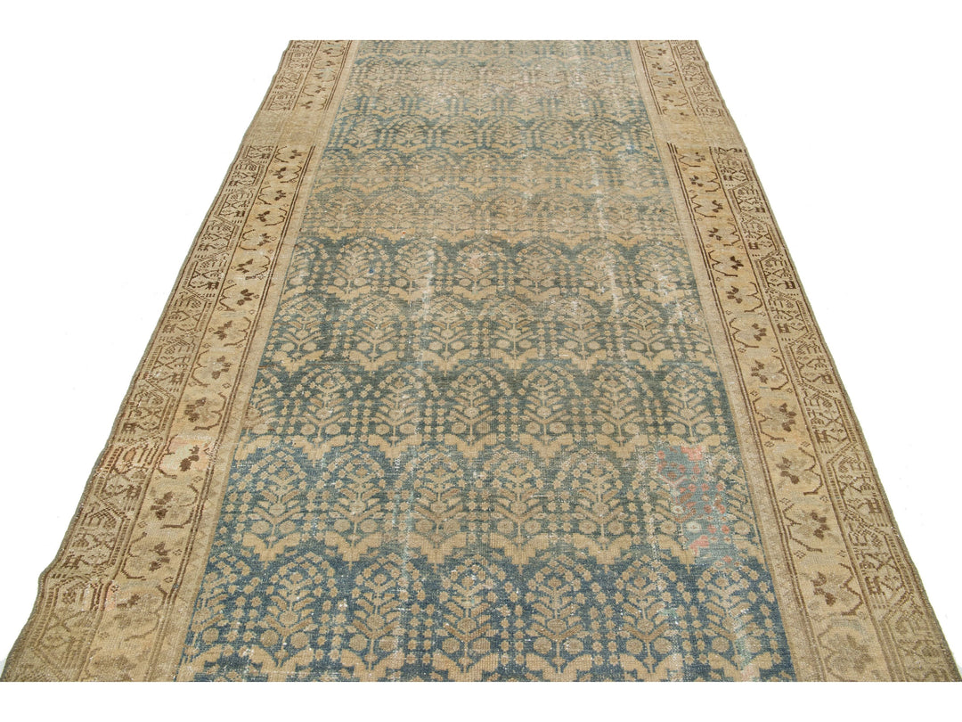 Antique Malayer Wool Wide Runner 5 X 12