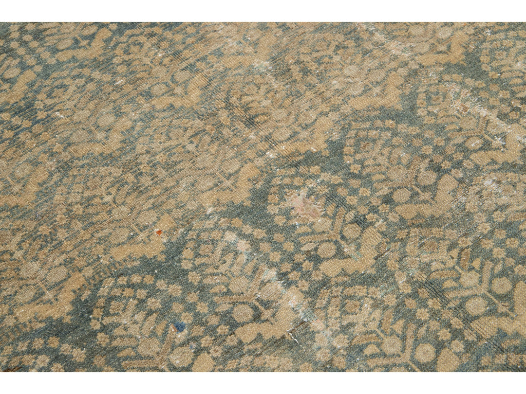 Antique Malayer Wool Wide Runner 5 X 12