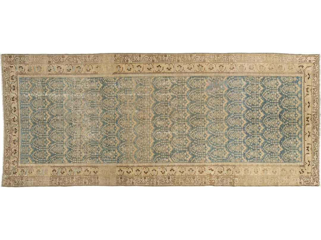 Antique Malayer Wool Wide Runner 5 X 12