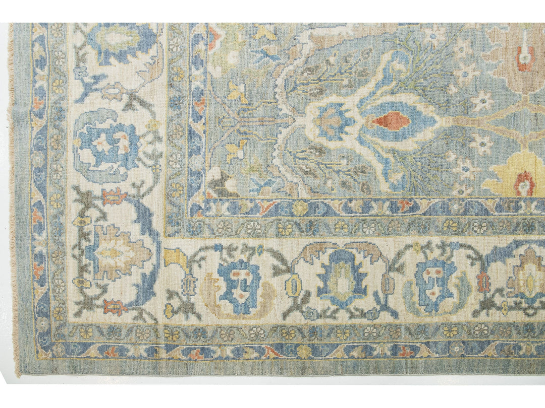 Modern Sultanabad Wool Rug 13 X 14