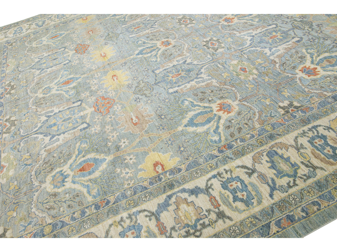 Modern Sultanabad Wool Rug 13 X 14