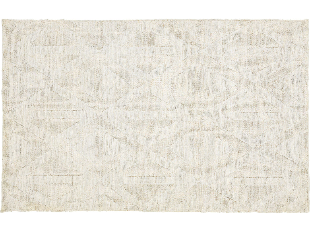 Modern Soumak Natural Jute Rug 5 X 8