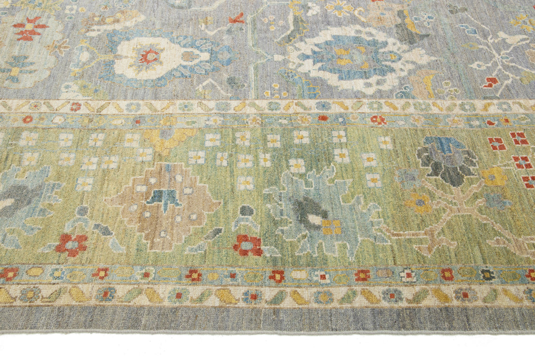Modern Sultanabad Wool Rug 16 X 22