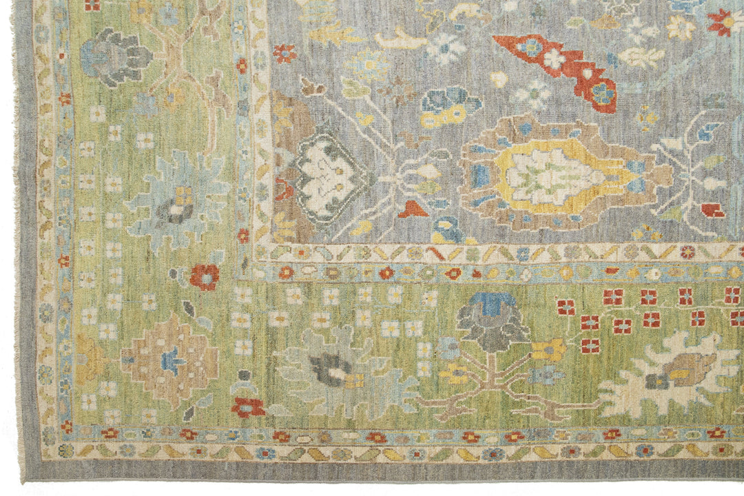 Modern Sultanabad Wool Rug 16 X 22