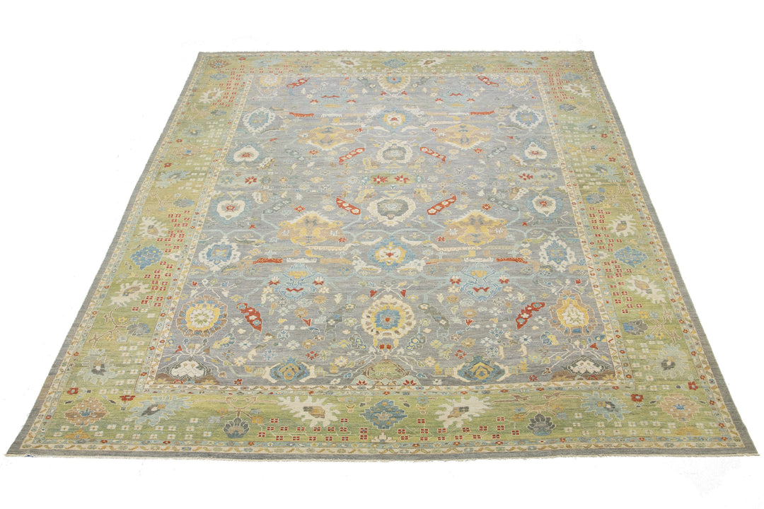 Modern Sultanabad Wool Rug 16 X 22