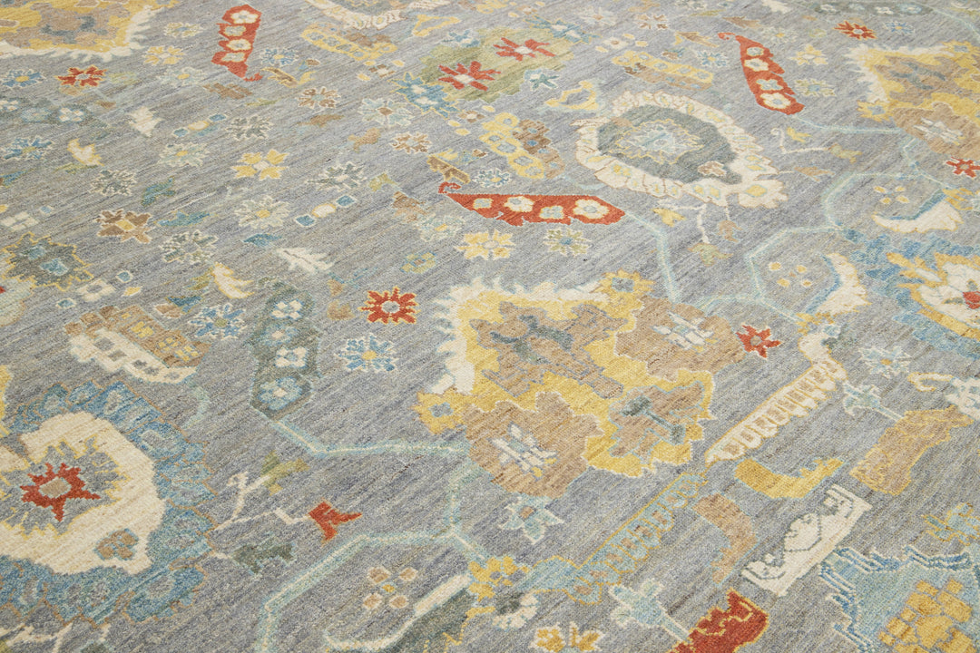 Modern Sultanabad Wool Rug 16 X 22