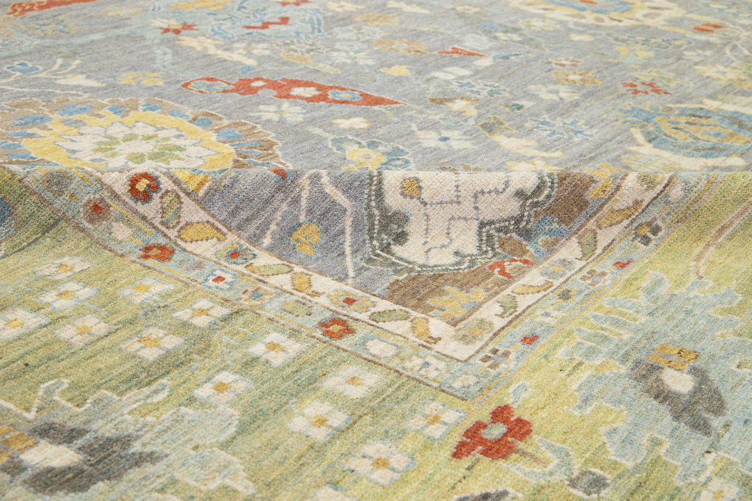 Modern Sultanabad Wool Rug 16 X 22
