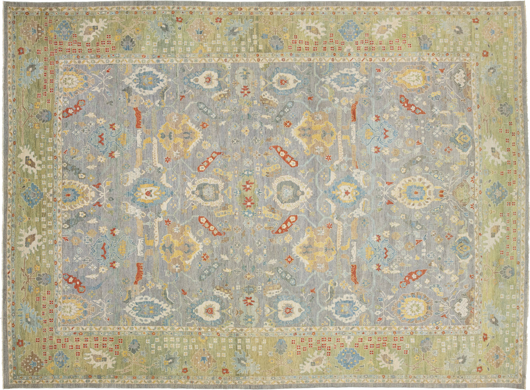 Modern Sultanabad Wool Rug 16 X 22