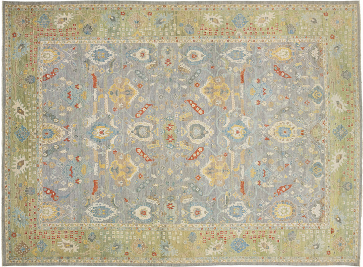 Modern Sultanabad Wool Rug 16 X 22