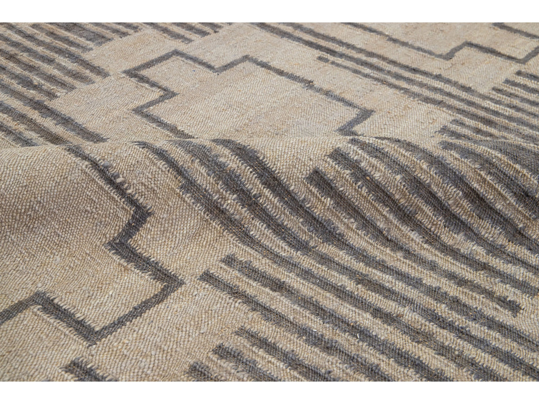 Modern Dhurrie Natural Jute Rug 5 X 8