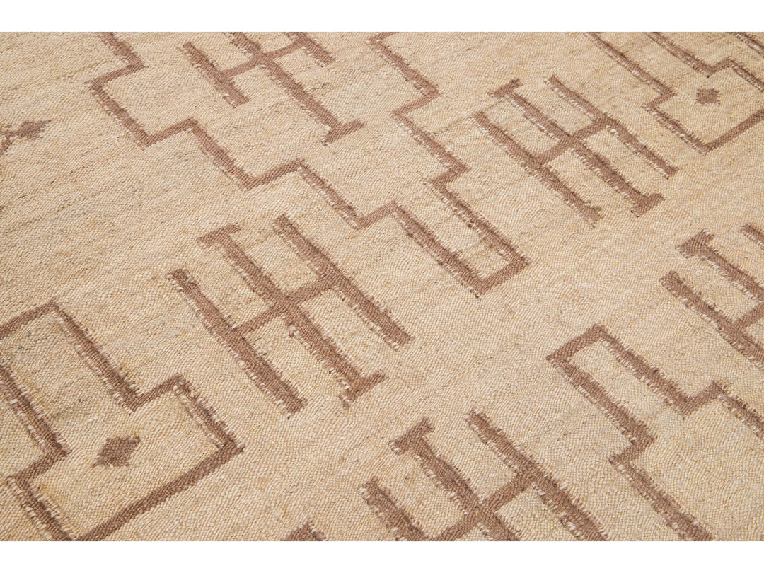 Modern Dhurrie Natural Jute Rug 5 X 8
