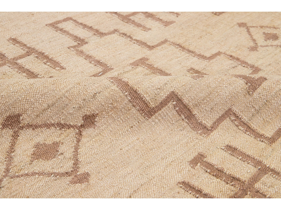 Modern Dhurrie Natural Jute Rug 5 X 8