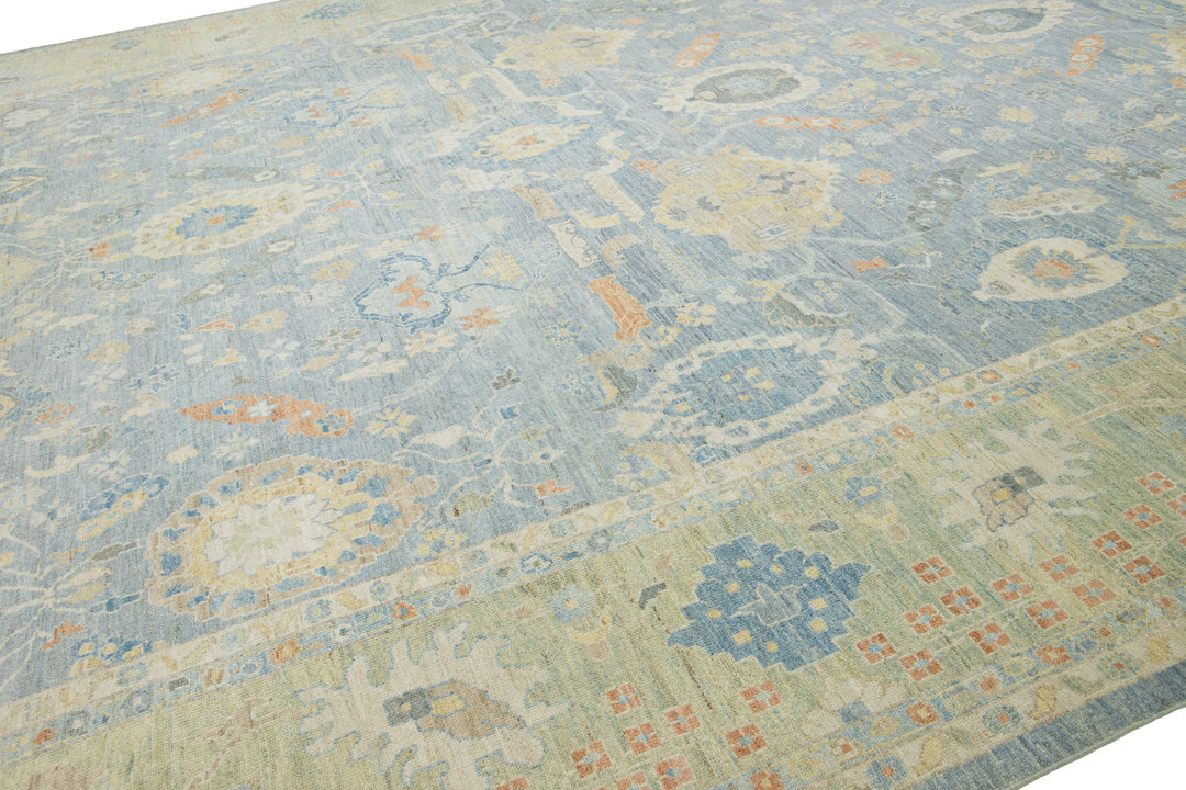 Modern Sultanabad Wool Rug 16 X 20