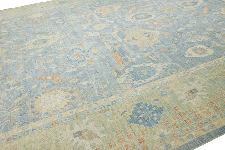 Modern Sultanabad Wool Rug 16 X 20