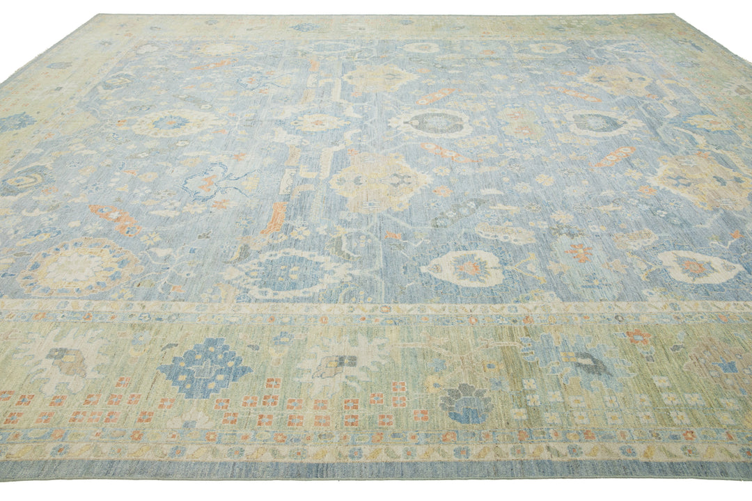 Modern Sultanabad Wool Rug 16 X 20