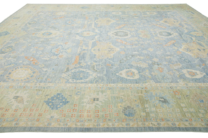 Modern Sultanabad Wool Rug 16 X 20