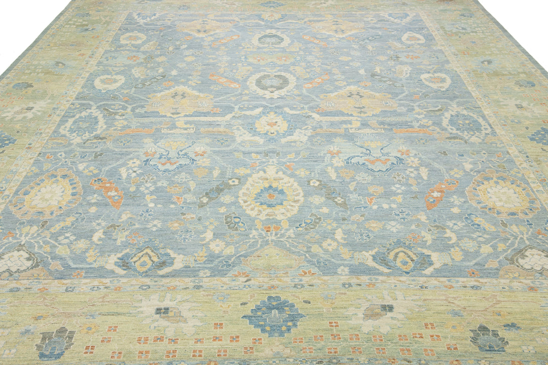 Modern Sultanabad Wool Rug 16 X 20