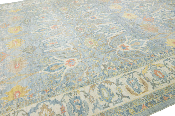 Modern Sultanabad Wool Rug 14 X 19