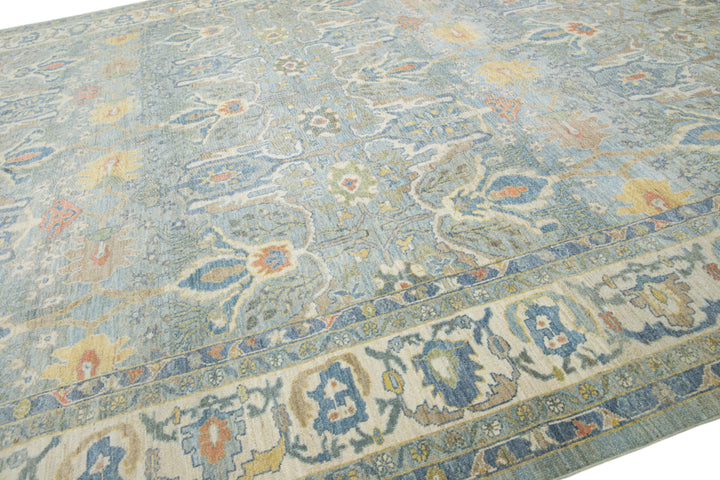 Modern Sultanabad Wool Rug 13 X 17